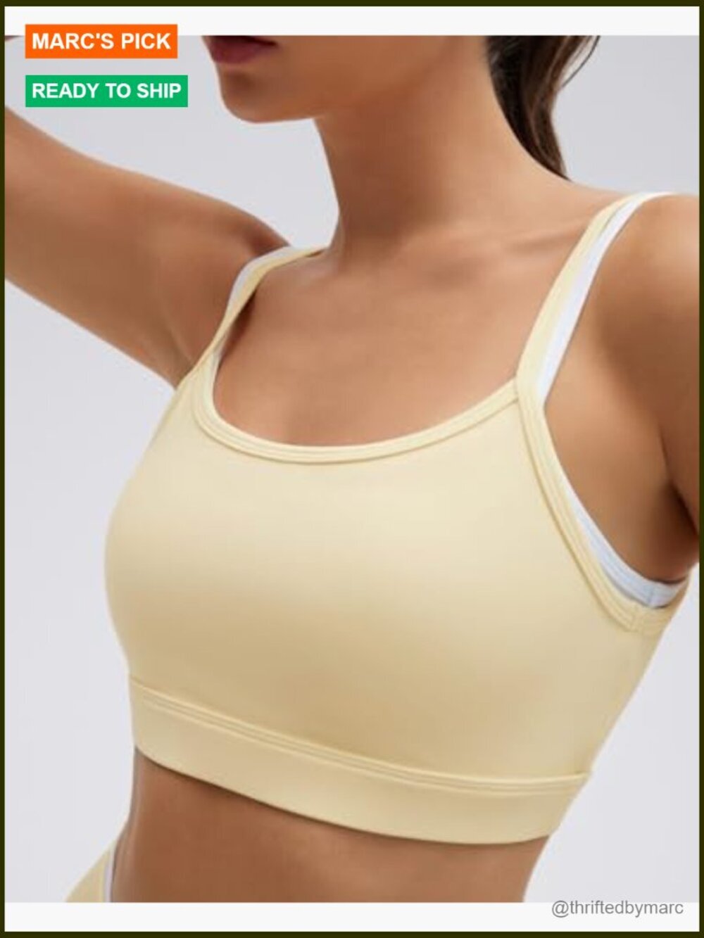 2-Piece Workout Set with Padded Camisole and High-Waist Bike Shorts - Picture 5 of 7